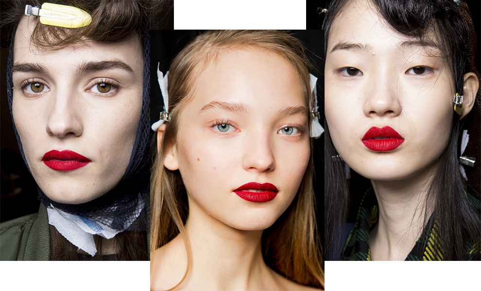 Тенденции макияжа осень-зима 2018 (Сочные красные губы)